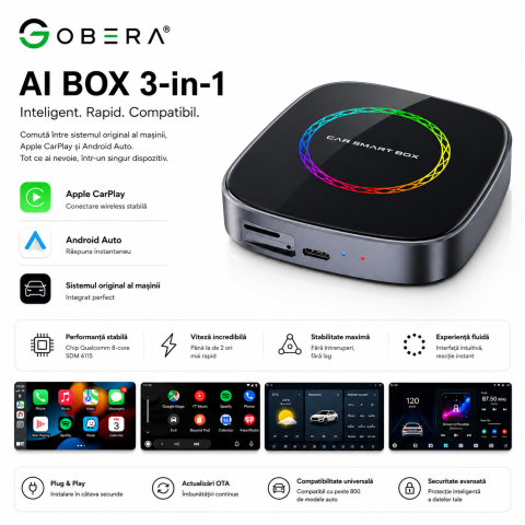 AI Box Android 13 goBERA® cu Wireless CarPlay și Android Auto [9]