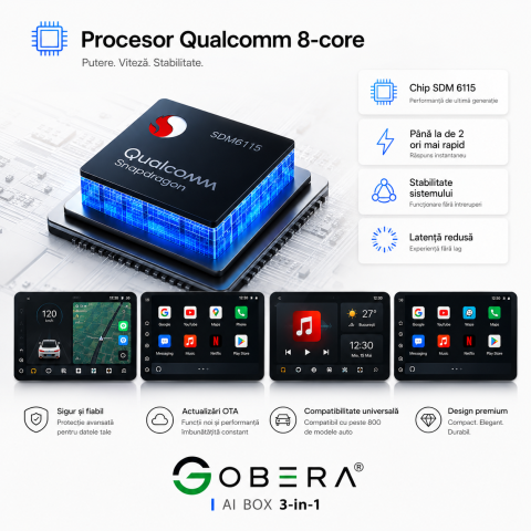 Conținutul pachetului AI Box Android 13 goBERA
