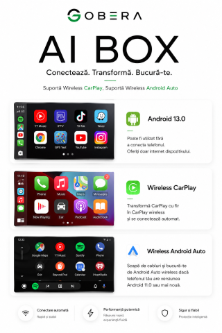 AI Box Android 13 goBERA® cu Wireless CarPlay și Android Auto [5]