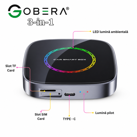 AI Box Android 13 goBERA® cu Wireless CarPlay și Android Auto [8]