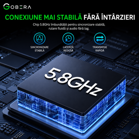Adaptor Wireless Apple CarPlay goBERA®, Pentru masini cu Apple CarPlay prin cablu, Bluetooth 5.3, Wi-Fi 5GHz, Conectare automata, Plug & Play, Compatibil iPhone iOS 10+, Negru [3]