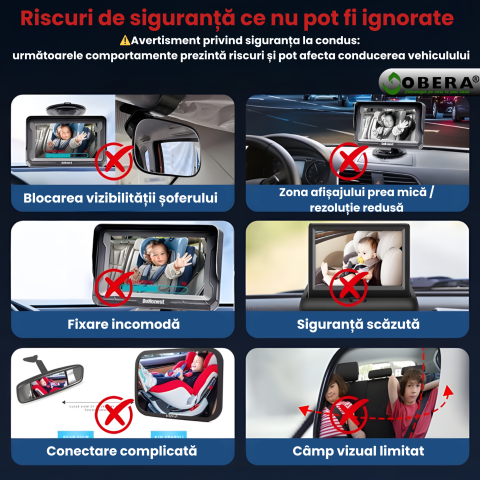 Smart Car Monitor goBERA® – Wireless CarPlay & Android Auto cu Monitorizare Live pentru Copii, Animale și Pasageri [5]