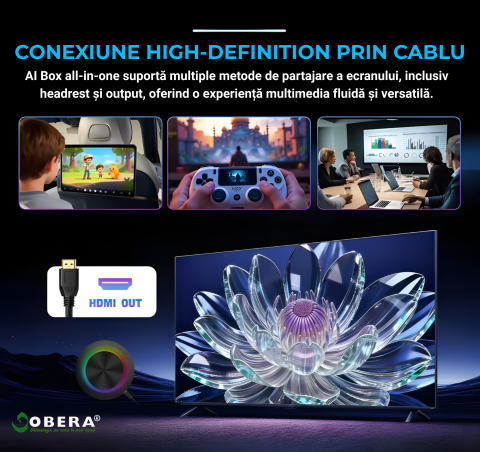 AI Box Android 15 goBERA® Q7 Wireless Edition, Qualcomm SM6350, 8GB RAM + 128GB, SIM 4G, Wireless CarPlay & Android Auto, YouTube, Netflix, Play Store, Split Screen [7]