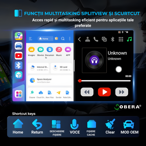 AI Box Android 15 goBERA® Q7 Wireless Edition, Qualcomm SM6350, 8GB RAM + 128GB, SIM 4G, Wireless CarPlay & Android Auto, YouTube, Netflix, Play Store, Split Screen [6]