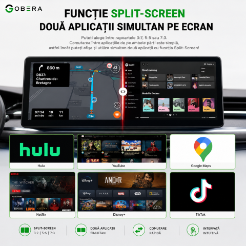 AI Box BMW goBERA® – Android 13 cu Netflix, YouTube, Waze și Google Maps pe ecranul original BMW, Snapdragon QCM6125, 8GB RAM, 128GB [10]