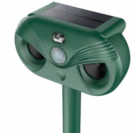 Repelent Solar Ultrasonic 3 in 1, Protectie Impotriva Animalelor, Senzor Infrarosu, Laser LED, Acoperire 120°, Distanta 8–12m, Rezistent la Intemperii, Gradina, Curte, Ferma [8]