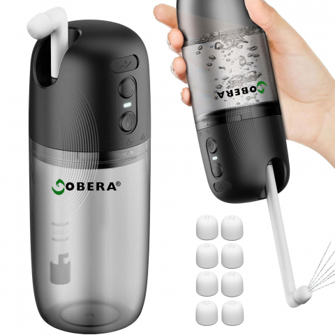 Igiena personala - Bidet Portabil Electric goBERA® – Igienă Intimă Premium, 230 ml, 3 Moduri de Pulverizare, 3 Duze, USB-C, IP67, Baterie 1200 mAh, pentru Acasă și Călătorii