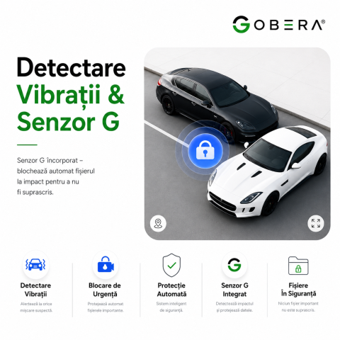 Cameră Auto Duală Față + Spate goBERA®, 3MP, Night Vision, Mod Parcare 24/7, G-Sensor, Acces din Telefon, MicroSD & Cloud [8]