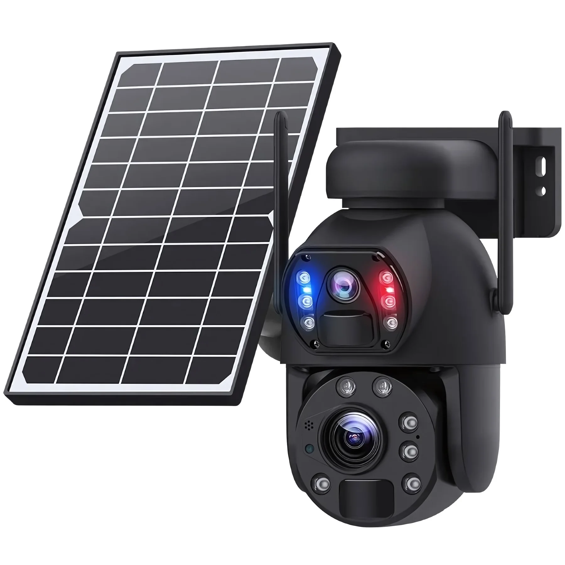 Camera de supraveghere 4G goBERA® cu Cartela SIM, Panou Solar 6W, Zoom Optic 20X, Lentile Duale, Auto Tracking, PTZ 355°, 6MP (3MP+3MP), Baterie 12000 mAh