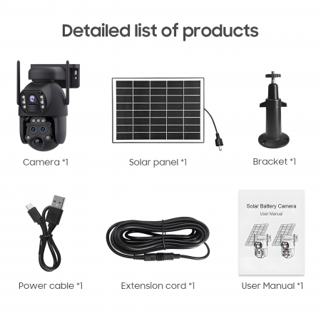 Camera Solară 4G goBERA® cu 3 Lentile, Zoom Hibrid 15X, PTZ, AI, Panou Solar 6W, Baterie 12000mAh [12]