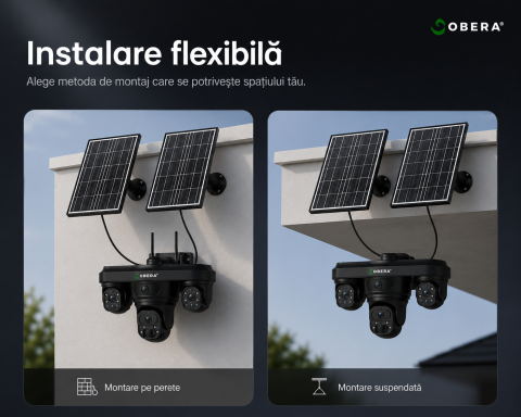 Cameră Supraveghere 4G Solară goBERA® cu 3 Lentile AOV [12]