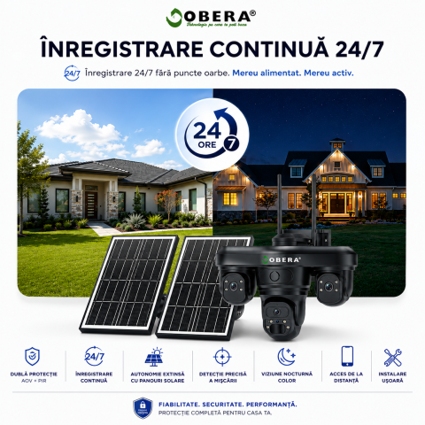 Cameră Supraveghere 4G Solară goBERA® cu 3 Lentile AOV [5]