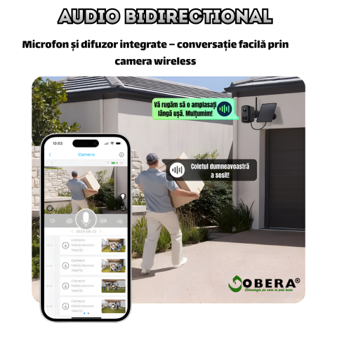 Sistem Supraveghere Wireless goBERA® Smart Security, Home Hub Combo Kit cu Camere Solare 3MP, Hub Central, Acoperire 600m, Detectare PIR, Night Vision, Interfon, Stocare TF/Cloud, IP66 [6]