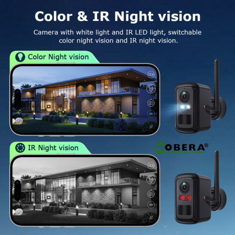 Sistem Supraveghere Wireless goBERA® Smart Security, Home Hub Combo Kit cu Camere Solare 3MP, Hub Central, Acoperire 600m, Detectare PIR, Night Vision, Interfon, Stocare TF/Cloud, IP66 [7]