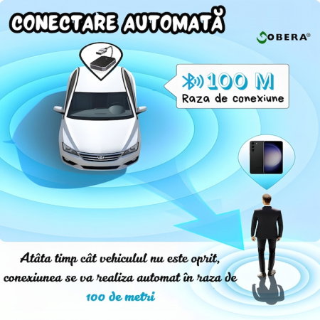 Modul Android Auto Wireless goBERA®, Pentru masini cu Android Auto de fabrica prin cablu, Adaptor Android Auto, WiFi 5Ghz, Bluetooth 5.3, Procesor AI, Compatibil cu Android 11+, Conectare Automata [5]