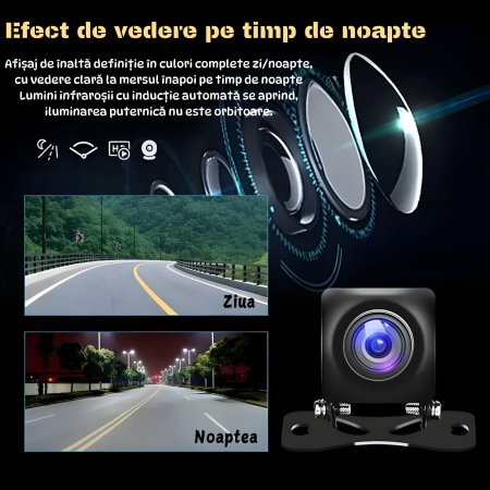 Navigație Auto Universală 10.26" cu CarPlay și Android Auto Wireless, Cameră Față 4K și Spate 1080P [2]