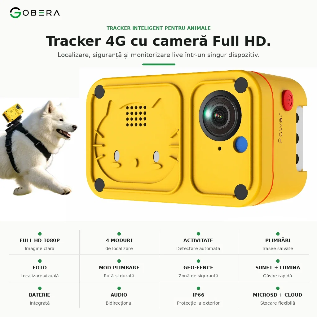 Tracker GPS 4G cu Cameră pentru Pisici goBERA® [8]