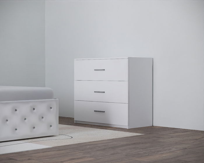 Set Pat Nemira New Alb cu Noptiere Si Comoda [5]