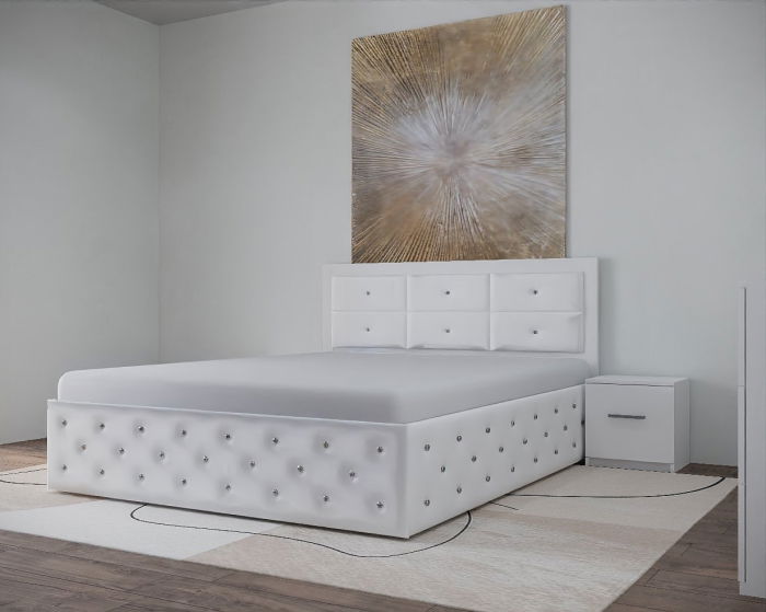 Set Pat Nemira New Alb cu Noptiere Si Comoda [9]