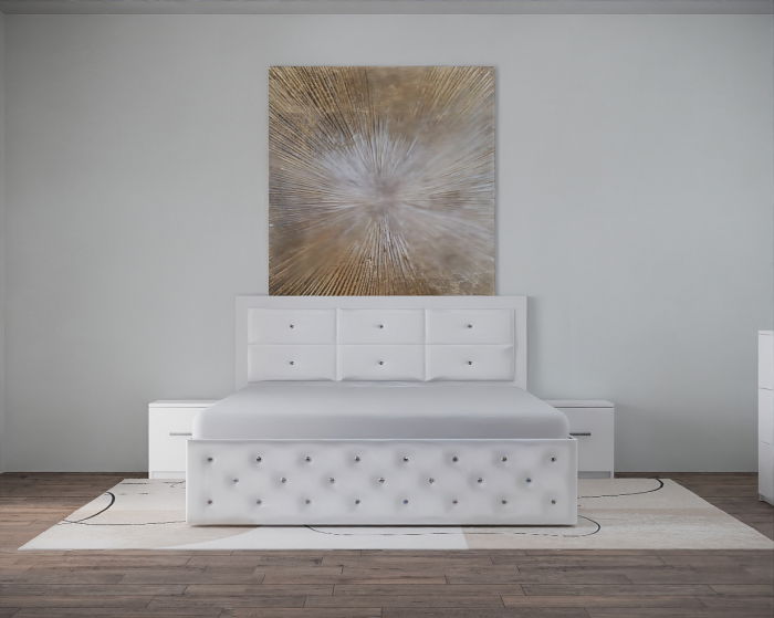 Set Pat Nemira New Alb cu Noptiere Si Comoda [2]