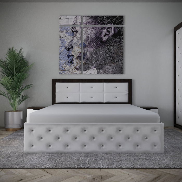 Set Pat Nemira New Wenge&Alb cu Noptiere [2]