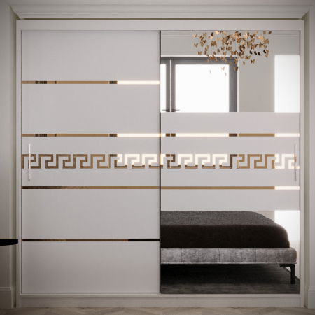 Dulap Venus Gold cu Oglinda Alb 200*200