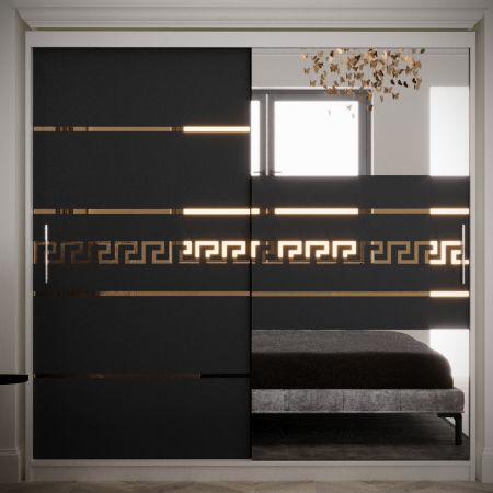 Dulap Venus Gold cu Oglinda Alb&Antracit 200*200