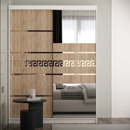 Dulap Venus Gold cu Oglinda Alb&Sonoma