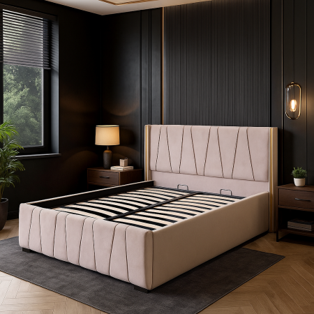 Pat Eva Tapitat cu Somiera rabatabila