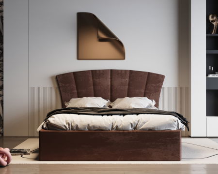 Paturi Tapitate - Pat Lucas Tapitat Maro 160x200