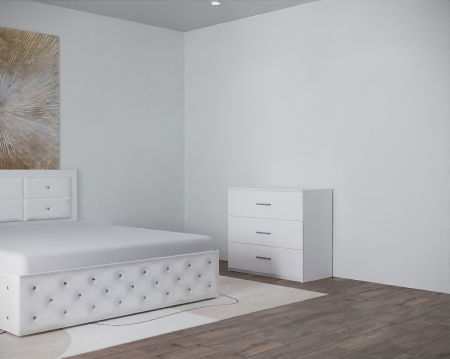 Set Pat Nemira New Alb cu Noptiere Si Comoda [7]