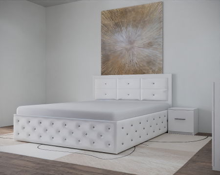 Set Pat Nemira New Alb cu Noptiere Si Comoda [3]