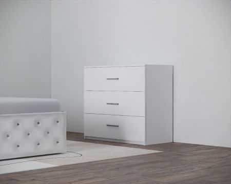 Set Pat Nemira New Alb cu Noptiere Si Comoda [9]