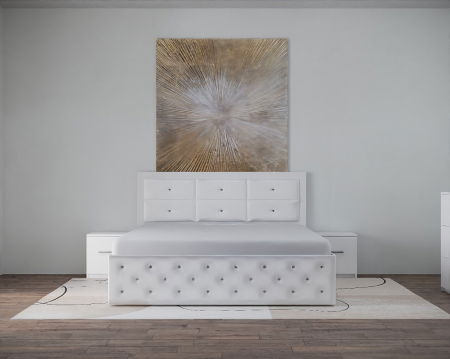 Set Pat Nemira New Alb cu Noptiere Si Comoda [6]