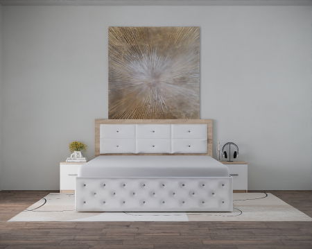 Set Pat Nemira New Sonoma&Alb cu Noptiere [1]