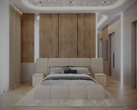 SET Pat ROYAL  cu 2 noptiere tapitate, Saltea inclusa, calitate superioara ✔ [2]