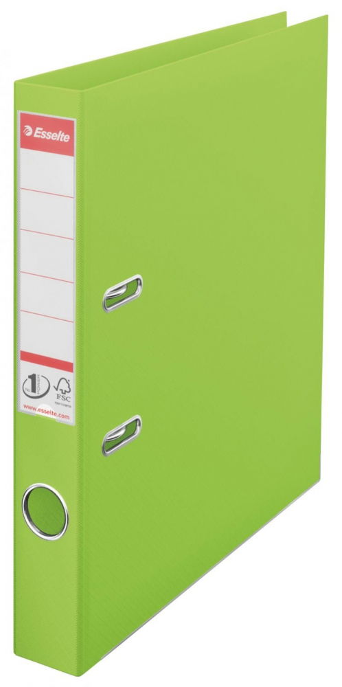 Biblioraft A4 50mm plastifiat interior-exterior cu rama si buzunar verde deschis Esselte Vivida Power [1]