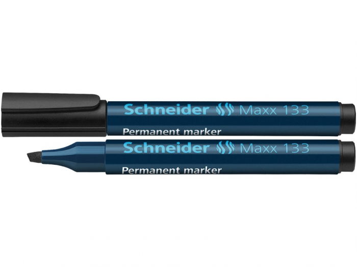 Marker permanent Schneider 133 cu varf tesit 1-4mm negru [1]
