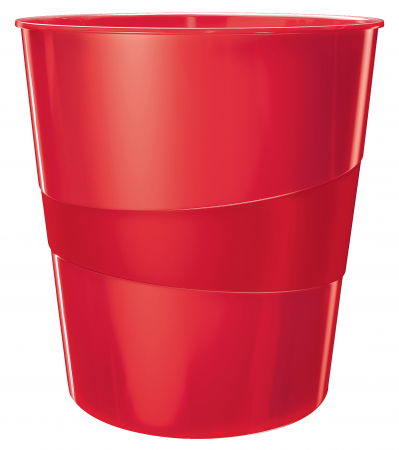 TAVITE & SUPORT PENTRU DOCUMENTE - Cos de birou pvc 15l rosu Wow Leitz