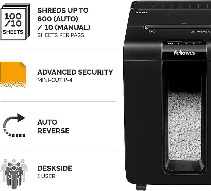 Distrugator Fellowes AutoMax 100M AUTO FEED , negru FW68010 [2]