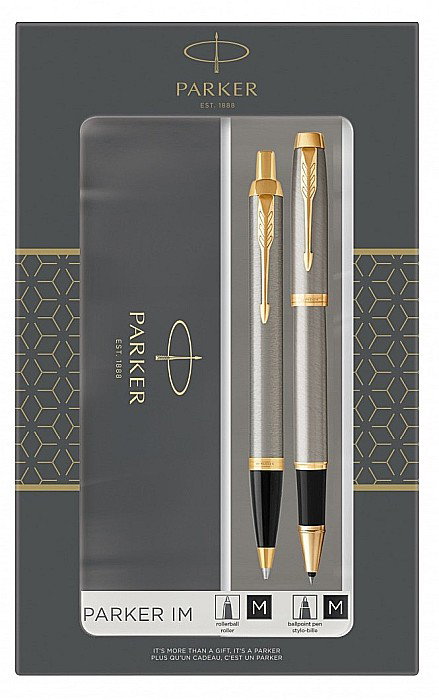 PARKER SET IM DUO BR METAL GOLD  PIX + ROLLER GT 160397 [1]