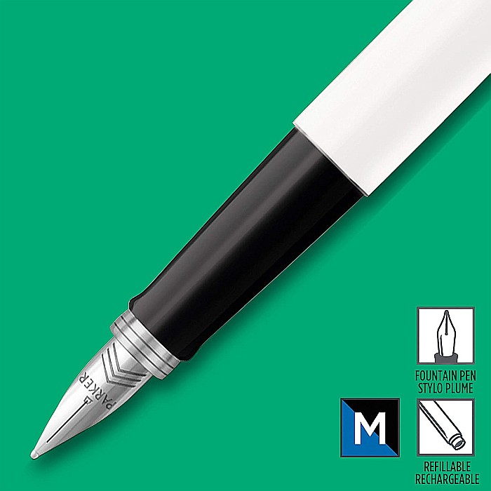 PARKER STILOU JOTTER ORIGINAL ALB M + 2 PATROANE CERNEALA 160378 [3]