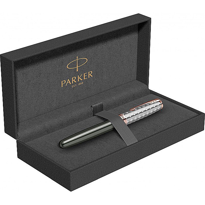 PARKER STILOU SONNET PREMIUM METAL , GRI GT, PENITA F 18K 160414 [1]