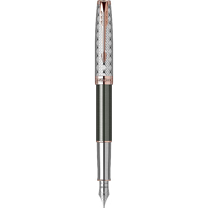 PARKER STILOU SONNET PREMIUM METAL , GRI GT, PENITA F 18K 160414 [2]