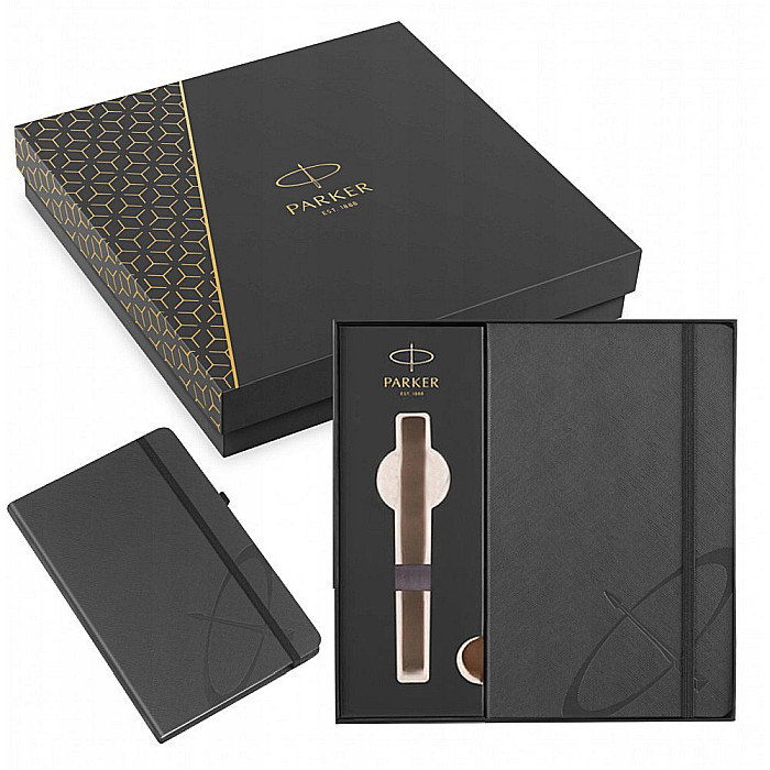 PARKER PREMIUM NOTES CU ELASTIC NEGRU + CUTIE CADOU 161040 [1]