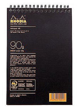 RH BLOC NOTES A5 SPIRA 80F DR BLACK RHODIA 16921C [3]