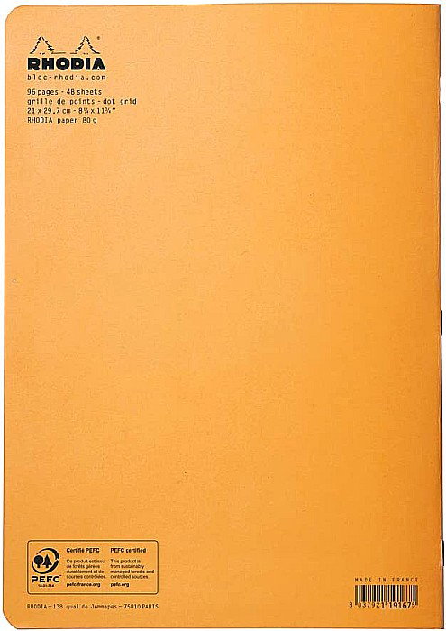 RH BLOC NOTES A4 48F DOT PAD ORANGE RHODIA 119167C [3]