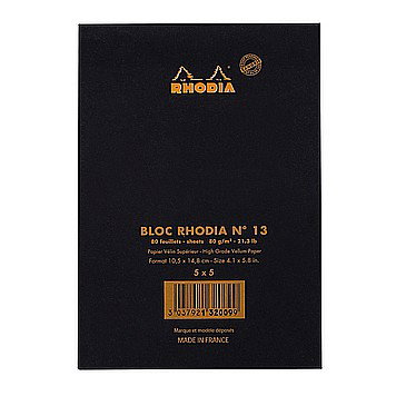 RH BLOC NOTES A6 80F N13 AR BLACK RHODIA 132009C [4]
