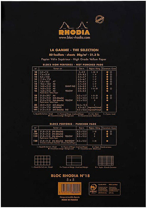 RH BLOC NOTES A4 80F N18 AR BLACK RHODIA 182009C [3]