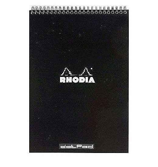 BLOC NOTES A4 SPIRA 80F DOT PAD BLACK RHODIA 185039C [1]